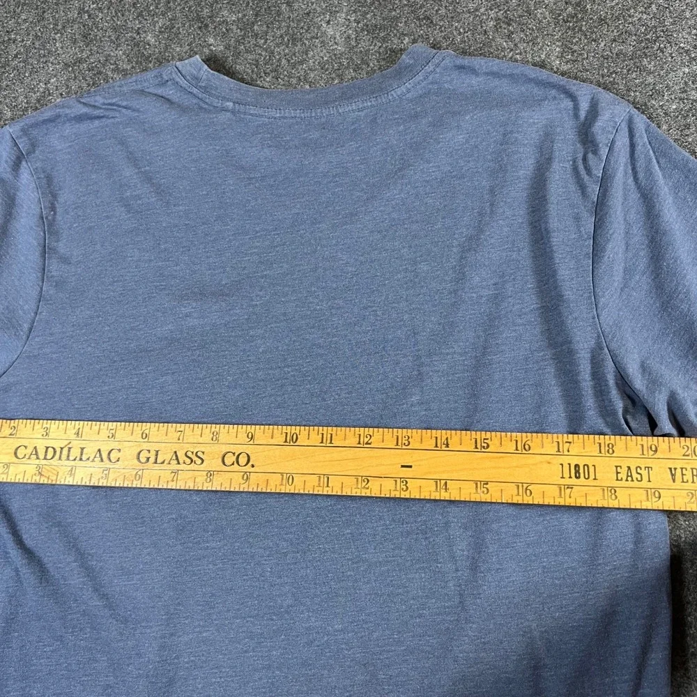 Prana Mens Short Sleeve Crew Neck T-Shirt Heather Blue Gray Size M Fair Trade_12